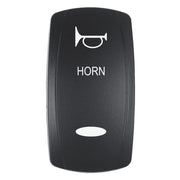 Pacer Actuator - 'HORN' f/V Series Contura Switches - Black - Laser Etched (Top/Bottom Light)
