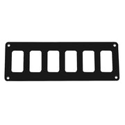 Pacer Switch Panel - 6 Switch  1 Row - 8" x 2.75" - Black Powder Coated Aluminum
