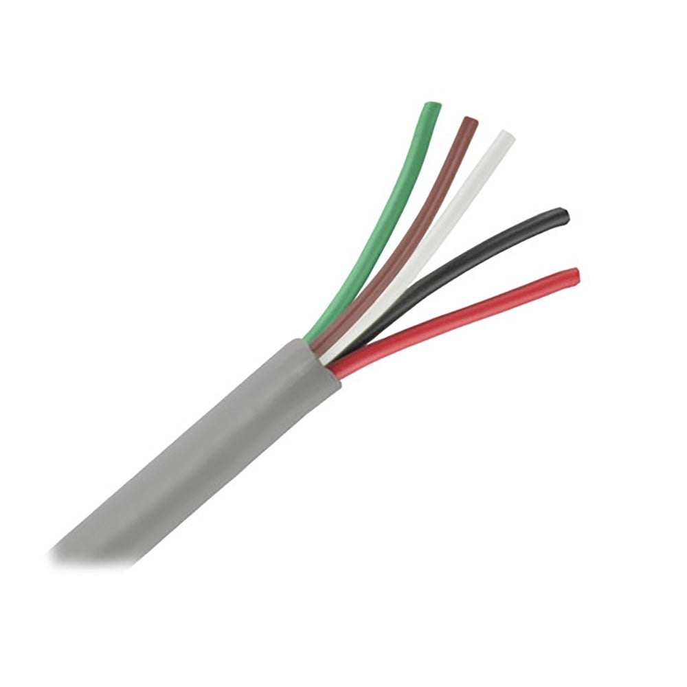 Pacer Unshielded 5 Conductor Cable - 25' - 18/5 AWG - Green, Brown, White, Black,  Red