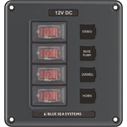 Blue Sea 4320 Circuit Breaker Switch Panel 4 Position - Gray