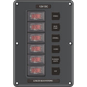 Blue Sea 4322 Circuit Breaker Switch Panel 6 Position - Gray