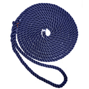 New England Ropes 5/8" Premium 3-Strand Dock Line - Navy Blue - 15