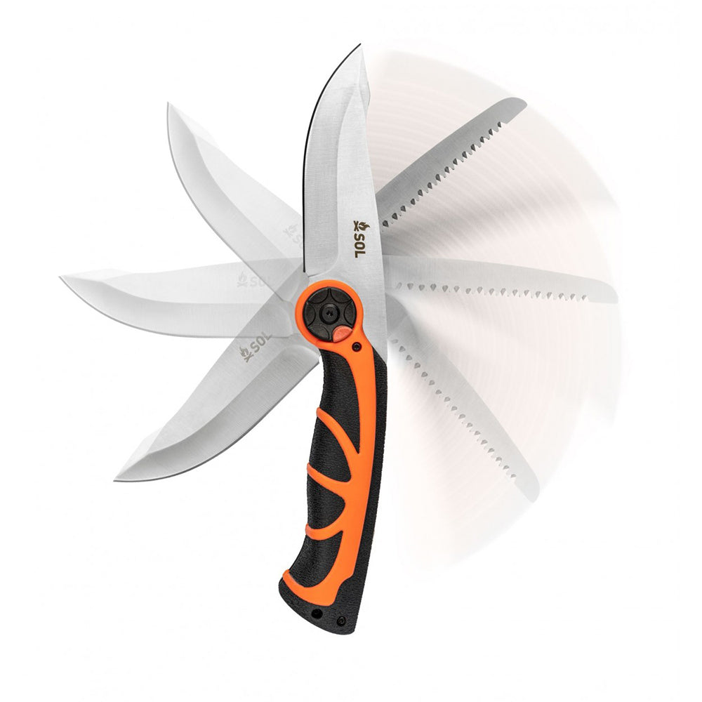 S.O.L. Survive Outdoors Longer Stoke Pivot Knife  Saw