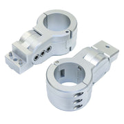 PTM Edge Board Rack Mounts - 2.38" Pipe Clamp - Silver